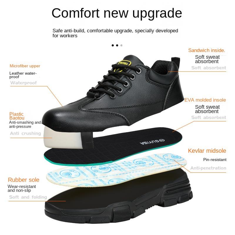 Insulated 10KV Labor Insurance Shoes, Smash-proof, Puncture-proof, Wear-resistant Microfiber Breathable Safety Shoes