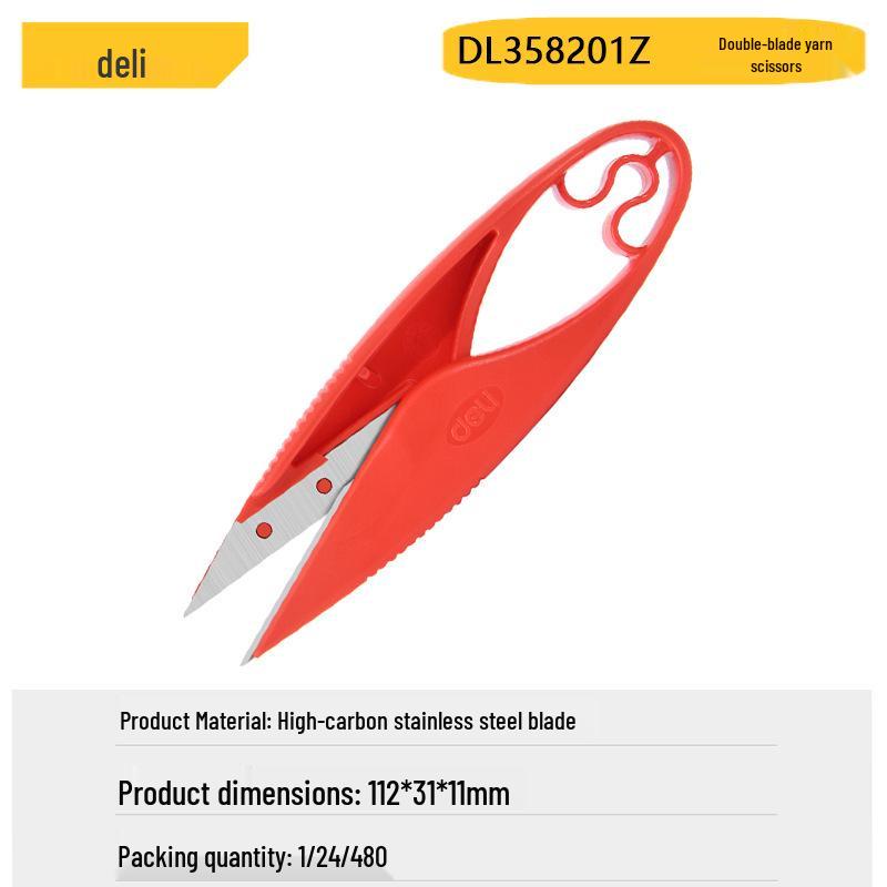 

Deli Tools DL358201 Small Spring Gauze Sewing Shears, Double-Edged for Fabric and Cross-Stitch