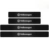 T23-4Pcs Carbon Fiber Car Door Threshold Plate Decoration Stickers For Volkswagen VW Golf 4 5 7 Polo 9 Mk5 Passat B8 Touran R Line
