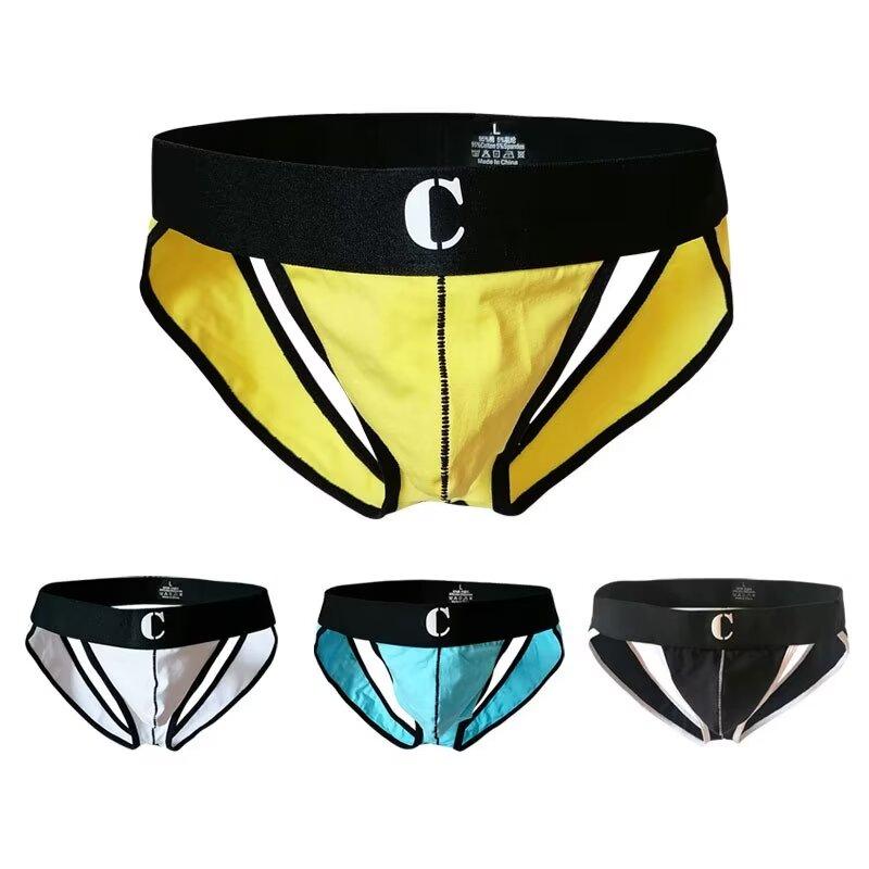 

Сексуальные хлопковые мужские стринги с разрезом нижнего белья и выдолбленным подарком на день Святого Валентина для мужского нижнего белья
