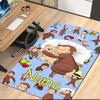 Custom Name Curious George Printed Carpet, for Office Chair Living Room Bedroom Kitchen Room Decor Gifts.