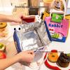 Creative Cartoon Insulated Bento Bag - Large Capacity Handbag for Office Workers and Students, Portable Lunch Box Carrier with Fresh-Keeping Features.