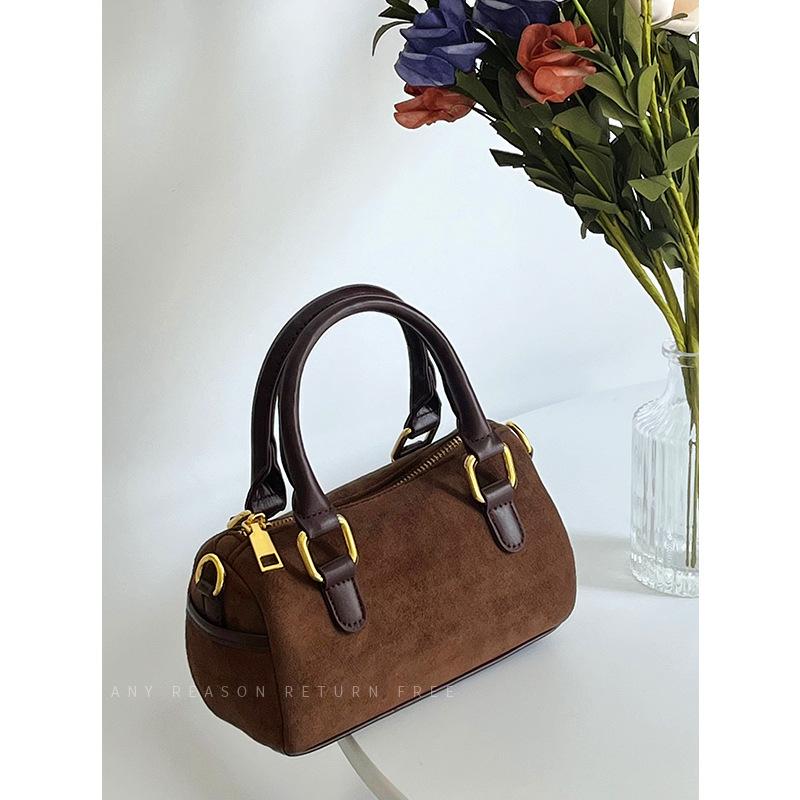 

Сумка женская новая винтажная замшевая сумка через плечо сумка-цилиндр подушка сумка Boston Handbag