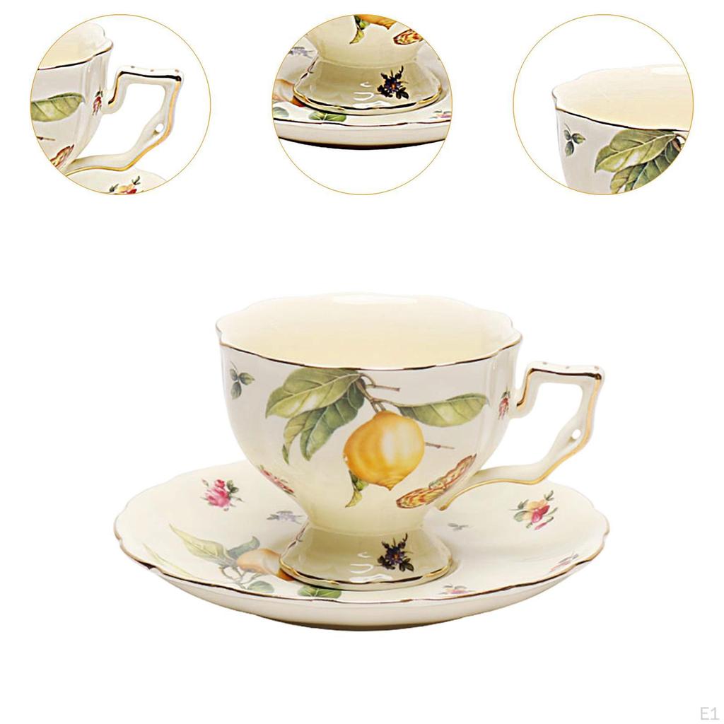 Tasse à café en céramique avec soucoupe Cappuccino Polyvalente Gadget unique Accessoires Décoration intérieure