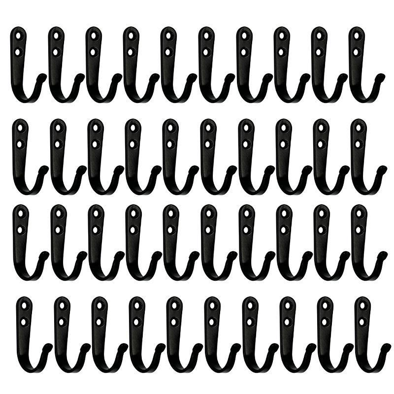 Shangli Modern Black Wrought Iron Wall Hook for Cabinets and Wardrobes