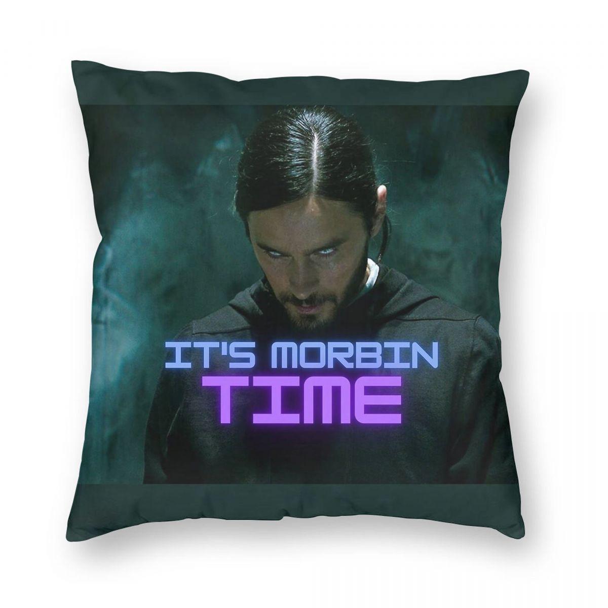It S Morbin Time Square Pillowcase Polyester Linen Velvet Printed Zip Decorative Throw Pillow Case Home Cushion Cover 18 Peach skin 18*18(CM)-1Pcs