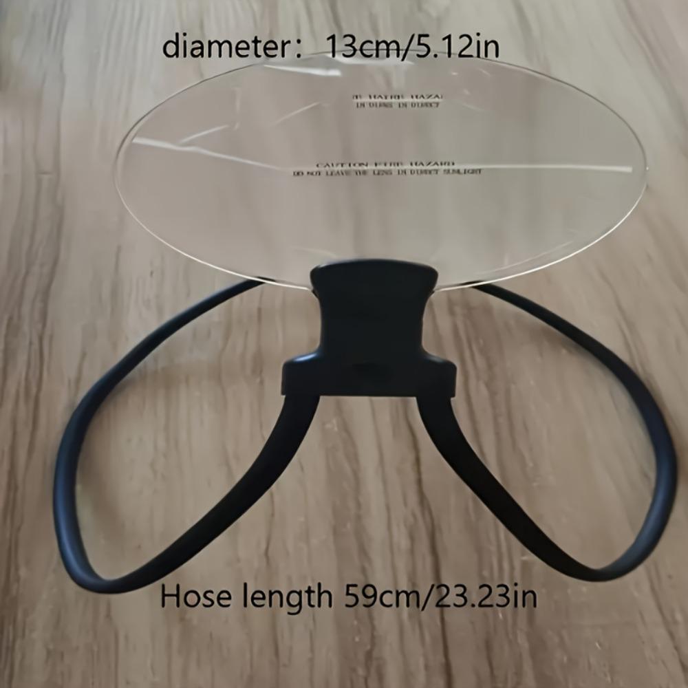 5X Hands-Free Magnifying Glass, Large Magnifer with Flexible Gooseneck for Neck Wear, Magnifying Glass with 5.12" Lens for Reading, Close Work,