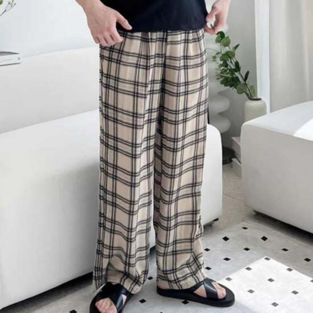 Limid Men S Check Banding Wide Fit pantS On Pta Qwfooh9r