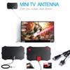 Digital TV Antenna Indoor HDTV Antenna Mini HDTV Signal Receiver with Coax Cable for Free Channels Black