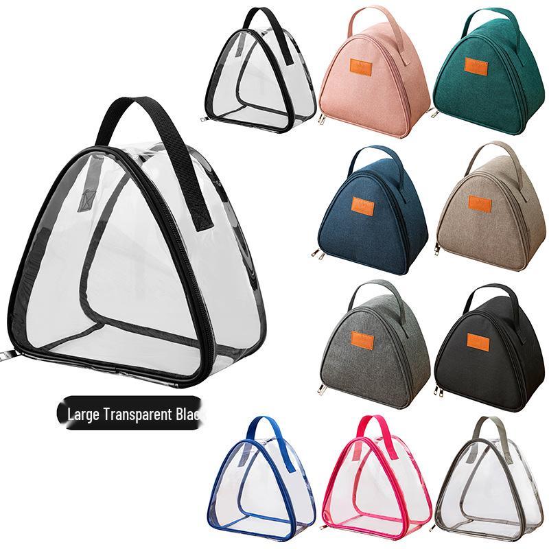 Insulated Japanese-Style Bento Tote Bag with Onigiri Design - Thick Aluminum Foil Layer for Office or Student Lunches