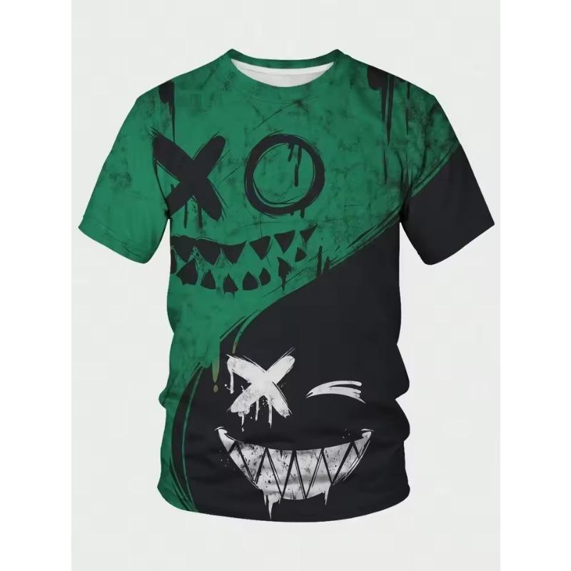 Street Fashion 3D T-Shirt for Men Short Sleeve Hip Hop Print Tee Shirt Handsome Male T Shirt Pullover Man Oversized Clothing