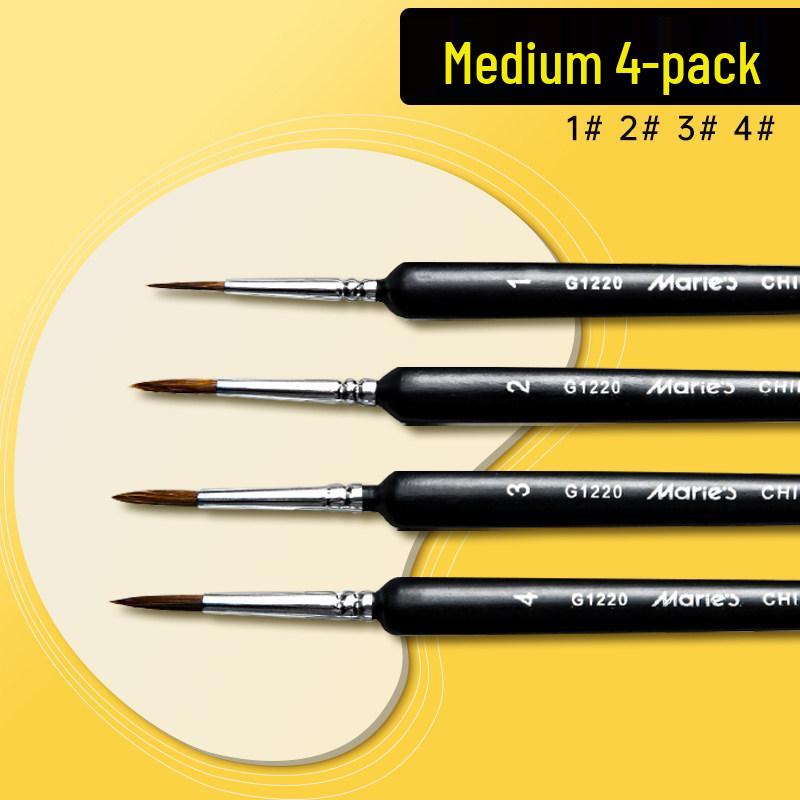 Mali G1220 Wolf Hair Liner Brush for Watercolor, Gouache, Chinese Painting, Nail Art, Oil Painting, and Line Drawing.
