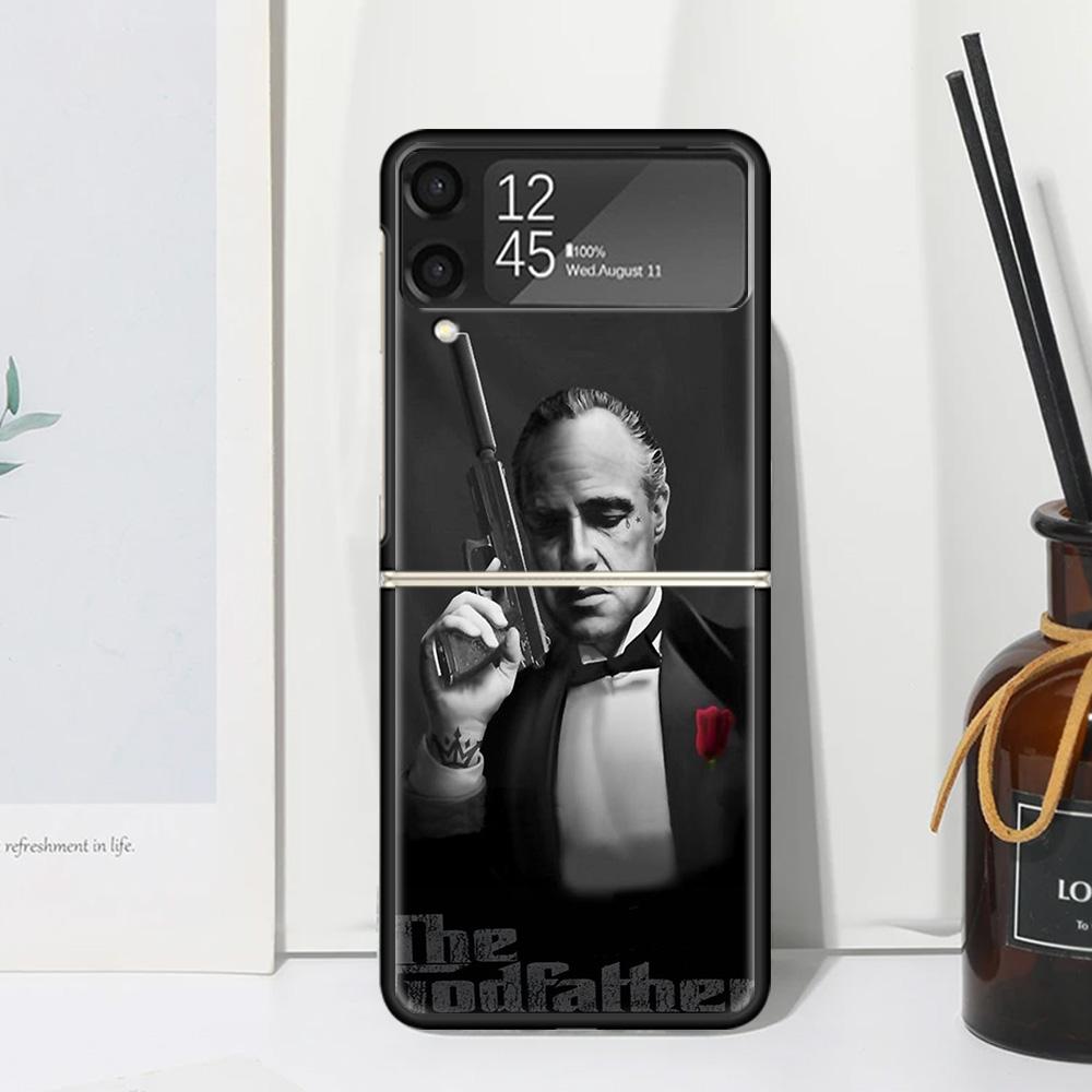 The Godfather TV Phone Case For Samsung Galaxy Z Flip 7 Flip7 Zflip 6 Flip6 5 Flip5 4 Flip4 3 Flip3 5G Fundas Black Cover Galaxy