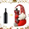 1 Pc Christmas Faceless Wine Bottle Cover Christmas Cotton Standing Figurines Wine Bottle Sleeve for Christmas Table Decoration