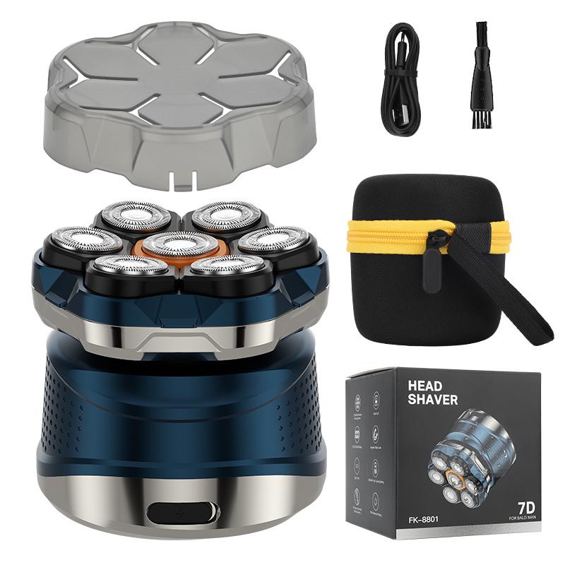 Smart Magnetic 6-Blade Electric Shaver - Fully Washable Bald Head Razor