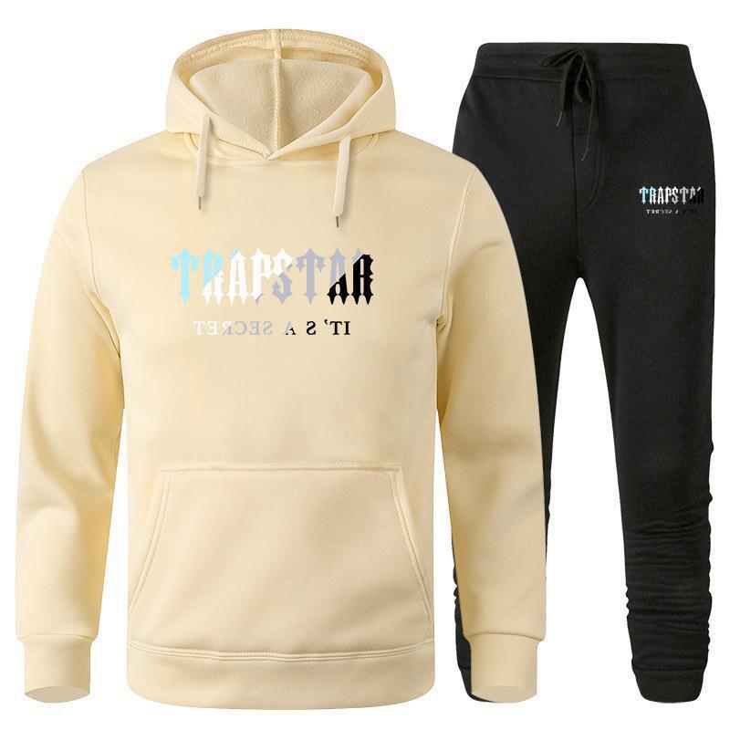 Trapstar Hoodie Set Men Women Fleece Lined Sweatshirt Tracksuit Casual Couple Sportswear