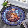 Royal Cat Mandala Round Area Rug Under Office Chairs Bedroom Living Room Home Decor
