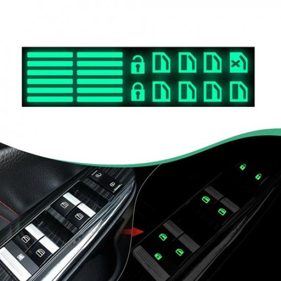 Multicolor Luminous Button Sticker Window Switch Decals Car Stickers Accessories