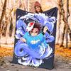 Tanjirou Nezuko Flannel Blanket Soft Warm All-Season Throw, Design for Camping, Car Travel, Hiking Sofa, Bed, Office Perfect Gift for Parties