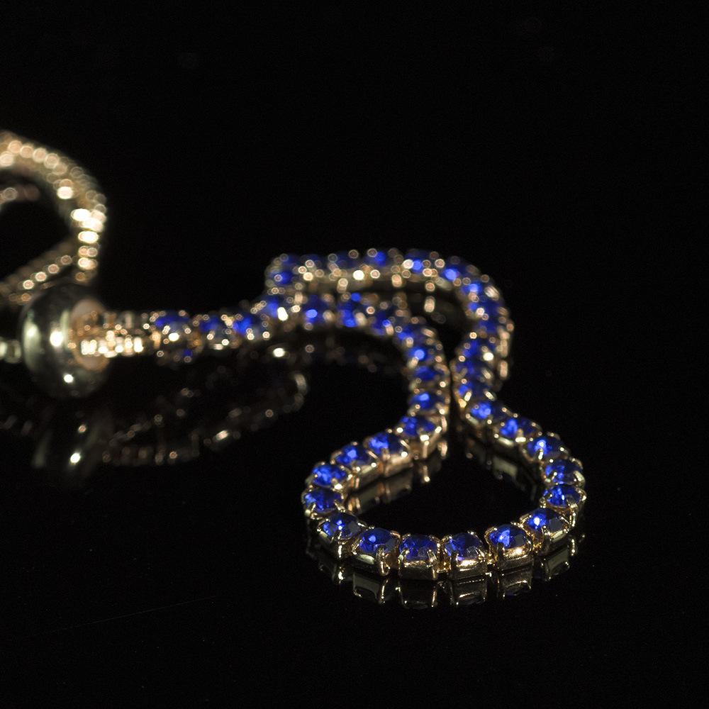 Zircon Adjustable Tennis Bracelet, Luxury Women's Jewelry with Full Diamond Design