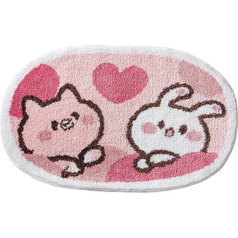 Bathroom Non-slip Absorbent Carpet Home Bedroom Mats Plush Floor Doormat Bathroom Washable Quick Drying Carpet