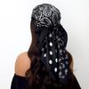 Fashion Square Silk Scarf Women Headband 90*90cm Print Neck Scarfs Office Hair Band Hand Kerchief Female Bandana Headwear