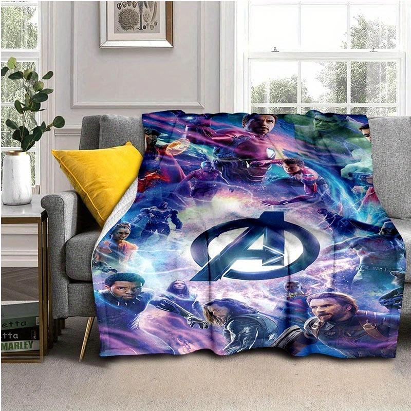 1pc Avengers Printing Blanket - Soft, All-Season Throw for Living Room, Bedroom,Personalized Gift with Adorable Cartoon Design