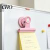 Anti-scratch Magnetic Clip 2Pcs Folder Strong Metal Binder Clips 38mm Heavy-Duty Fridge Magnets for Refrigerator Whiteboard Office Home Neodymium