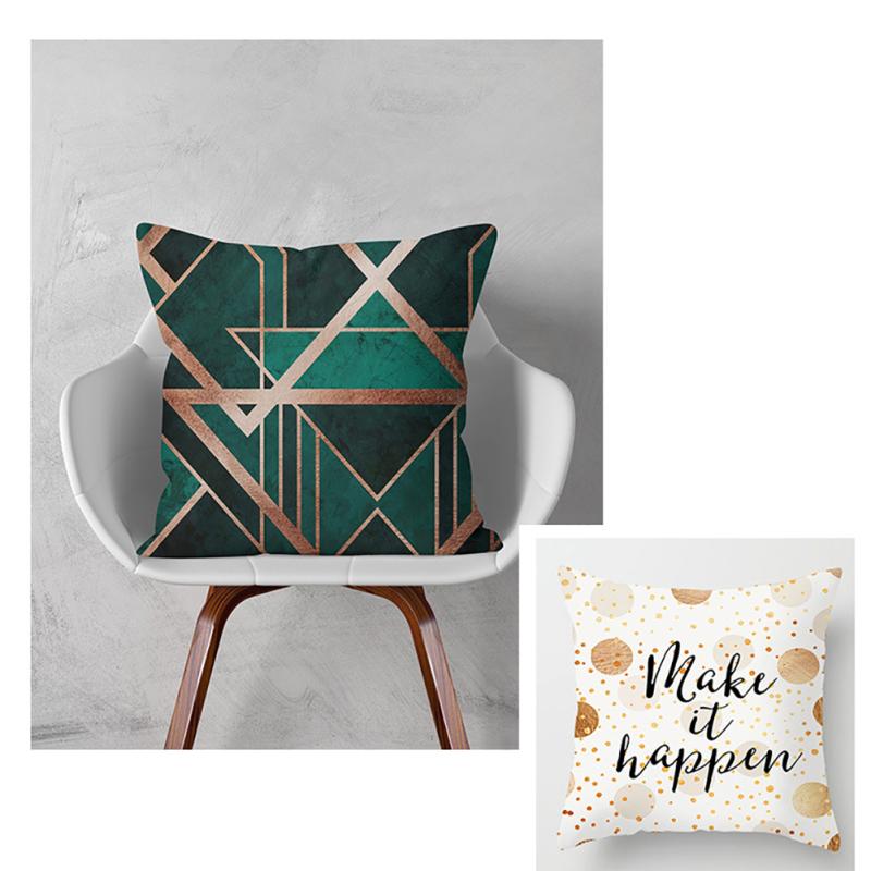 Pillowcase Modern Geometric Style Colored Pattern Square Sofa Cushion Cover 45x45cm