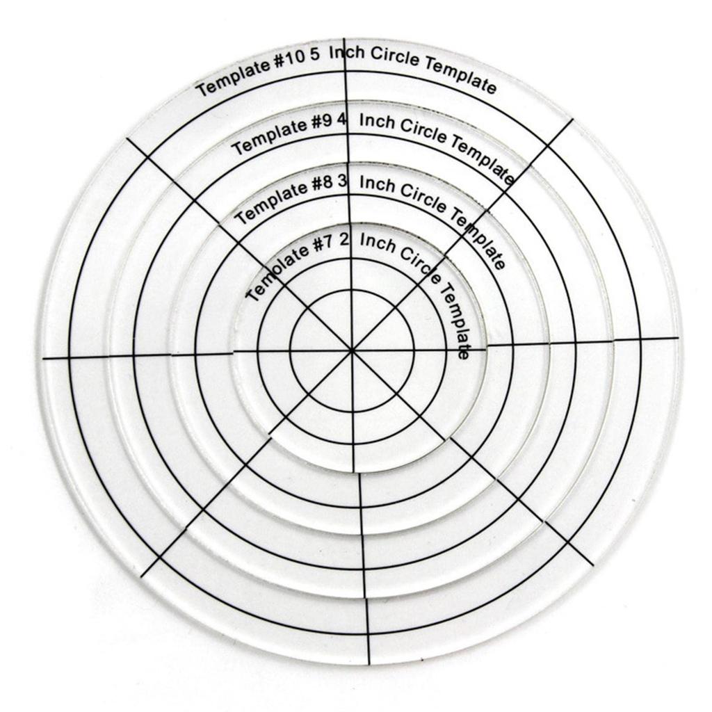 10 Pcs Quilting Template Ruler Multifunctional Regular Plate Template Acrylic Clear Patchwork Ruler for Sewing Quilting