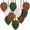 Wall Mounted Bohemian Style Decoration Hand Woven Decorative Tapestry Wooden Bead Leaf Tapestry Bedroom Wall Decoration