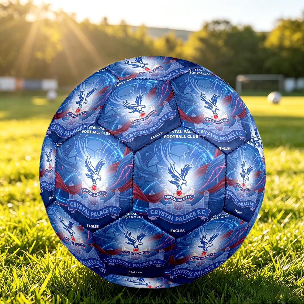 Crystal Palace FootballPrinted Size 5 Soccer Botball, Anti Slip Adult Match Football Souvenir for Football Fans