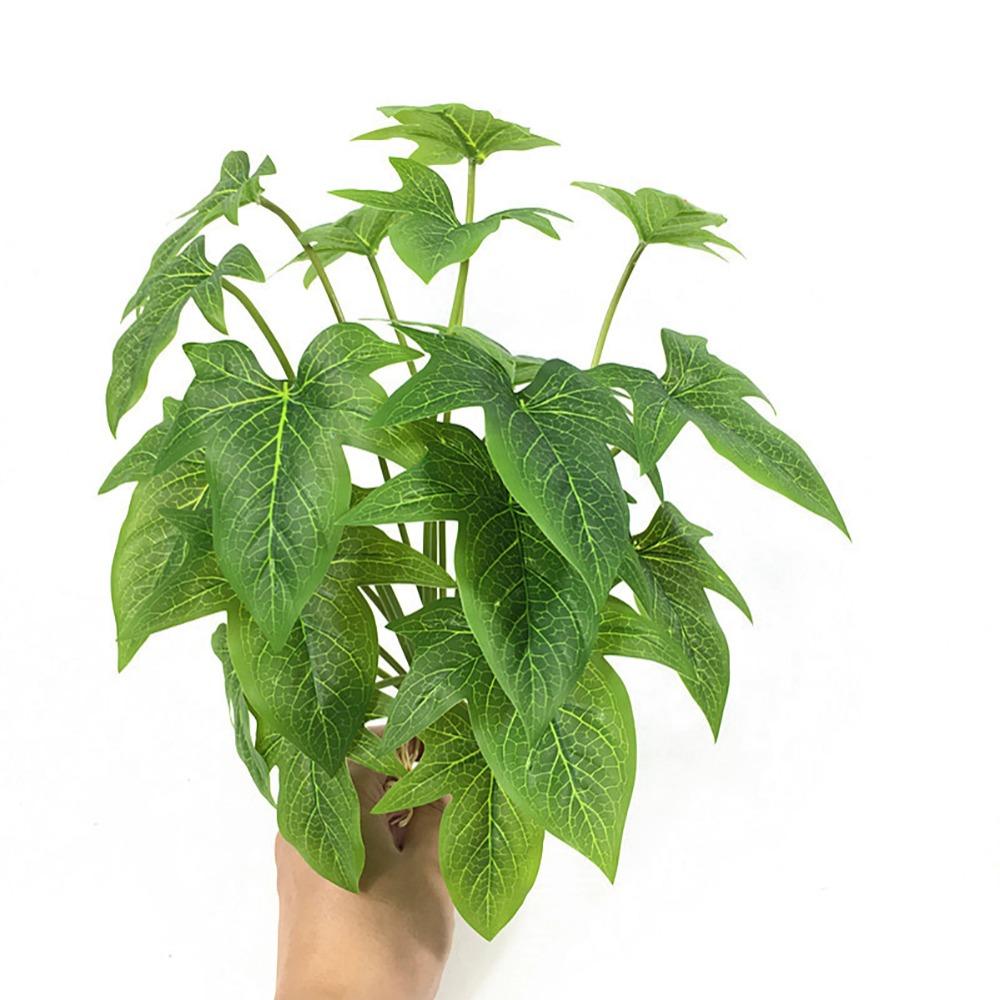 

Real Touch Искусственные растения лотоса Зеленые искусственные растения бонсай Творческая имитация Зеленые листья Подарок sweet potato