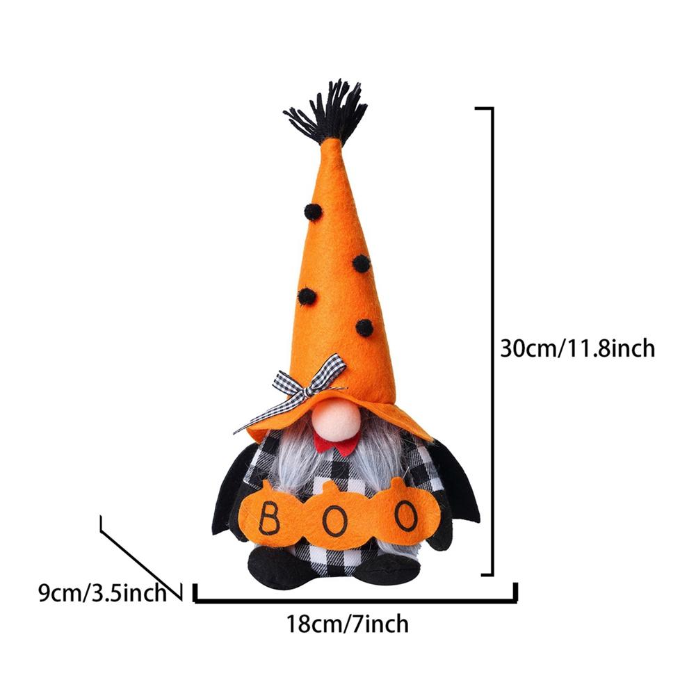 Halloween Gnome Bat Pumpkin Face Faceless Doll Dwarf Decorative Ornament Rudolph Goblin Doll