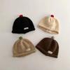 Cute Design Knitted Beanie Solid Color Landlord Hat New Pompom Hat  Kids Boy Girl