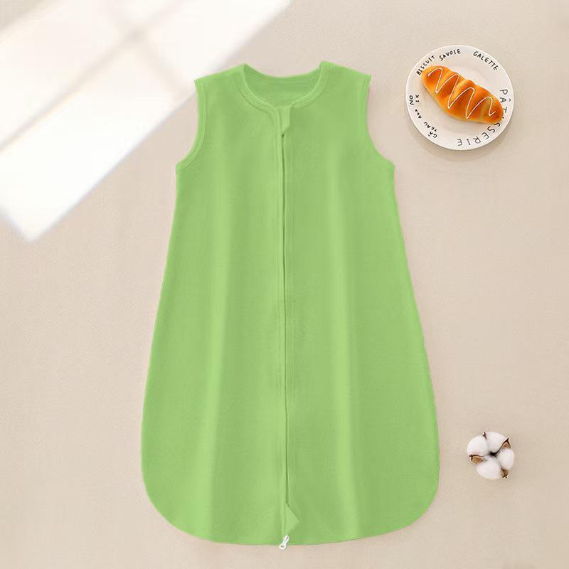 Summer A-Class Baby Sleeping Bag: Thin, Pure Cotton, Anti-Kick Vest for Constant Temperature & Stomach Protection S [Up to 70CM]