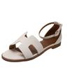 Sandals Women's Summer Outer Wear 2025 New Flat Bottom One-word Buckle Belt Travel Vacation with Skirt Seaside Back Bag Beach Shoes