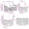 Garden Sofa Set 12 Pcs Black and Cream White Poly Rattan