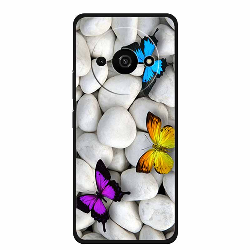 For Xiaomi Poco C61 Case Cool Animal Soft Silicone TPU Phone Case Back Cover for PocoC61 Shockproof Lovely Cat Protective Cover