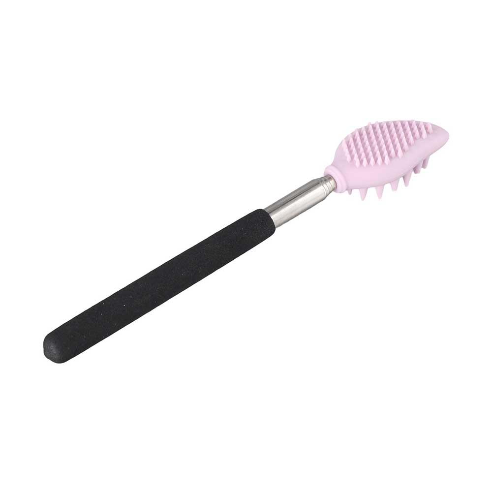 Extendable Back Scratcher Nose cleaning Scrubber Silicone Massage Brush Telescopic Backscratcher