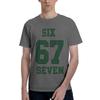 Custom Male Six Seven 67 T Shirt Short Sleeve Cotton Tshirts Casual Tees Loose Fit