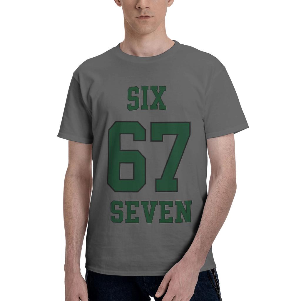 Custom Male Six Seven 67 T Shirt Short Sleeve Cotton Tshirts Casual Tees Loose Fit