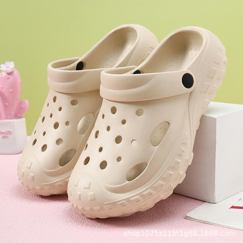 Thick-soled hole shoes, non-slip and deodorant for summer wear, fashionable soft-soled comfortable new versatile beach sandals