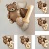 8Pcs Matte Frosted Brown Bear Aluminum Film Balloons Retro Caramel Cream White Love Balloons Birthday Party Festival Celebration