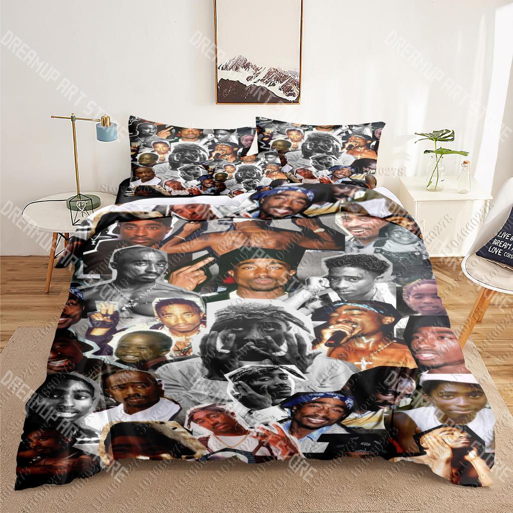 Rapper 2Pac Tupac Hip Hop 3D Bedding Sets Print Duvet Cover Adults/ Children Bed Comforter Birthday Gift Dropshipping