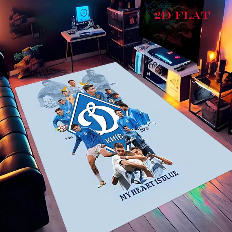 FC Dynamo Kiew Teppich für Wohnzimmer Schlafzimmer Zuhause Sofa Dekoration, Kinder Spielrutschfeste Bodenmatte
