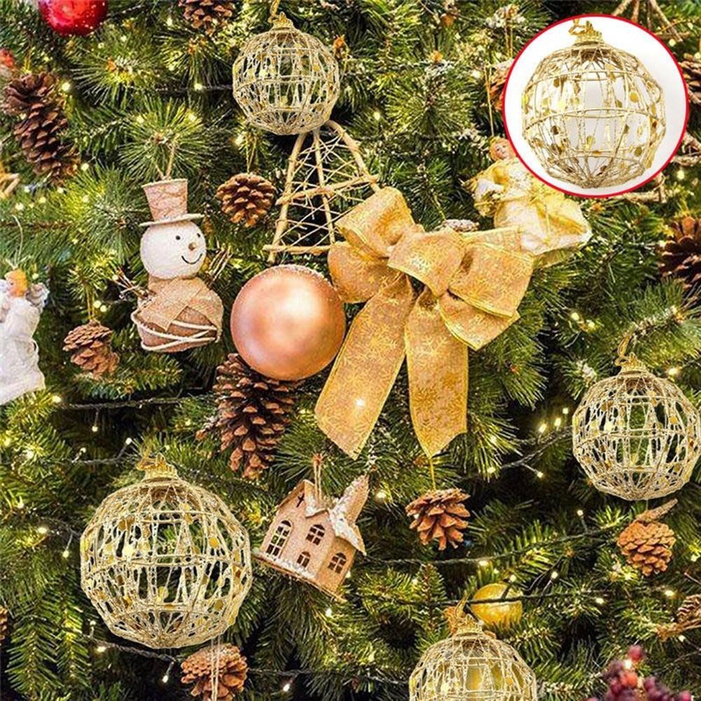 Hot Sale Brand New Christmas 6PCS Party Tree Baubles Decoration Gold Ball