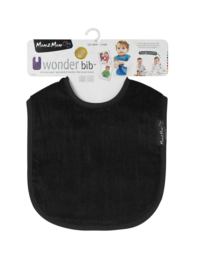 Mum 2 Mum Standard Wonder Black Bib,