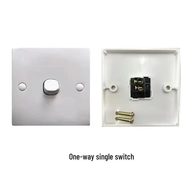 

Type 86 Vintage Toggle Switch Panel: Compact Surface/Recessed Wall Plate with Five-Hole Socket and Small Button