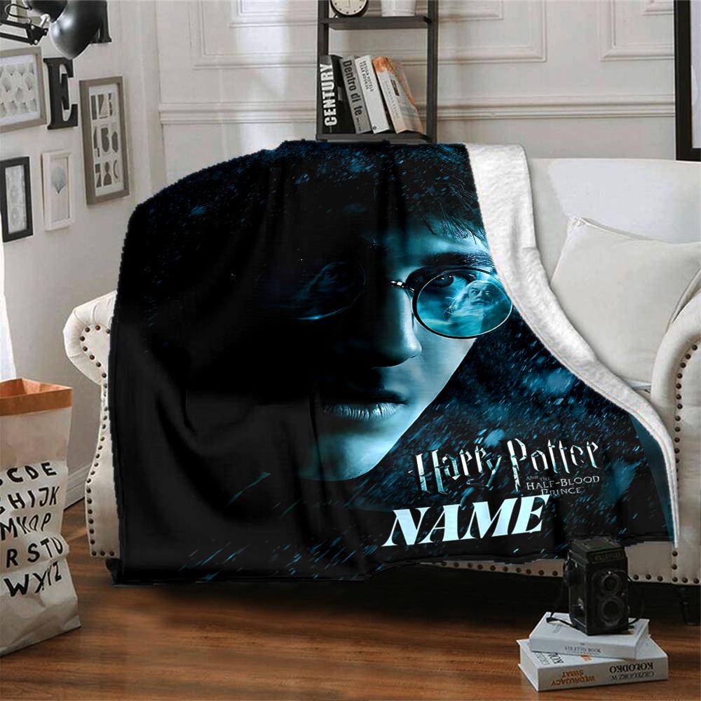 Custom Name "Harry Potter's Journey" blanket for Couch & Bed, Plush Cozy Fuzzy Blanket Super Soft & Warm Blankets for Fall and Winter. 0908104